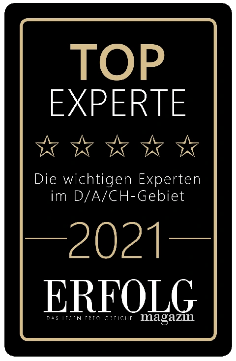 Original-Siegel ERFOLG Magazin Top Experte 2021
