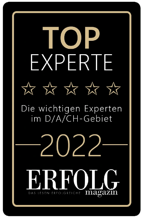 Original-Siegel ERFOLG Magazin Top Experte 2022