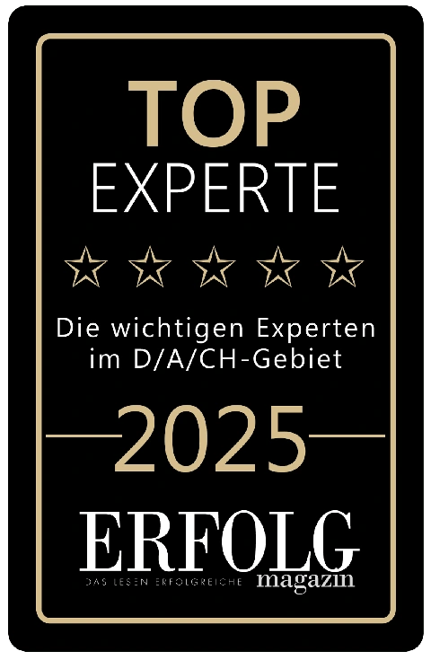 Original-Siegel ERFOLG Magazin Top Experte 2025